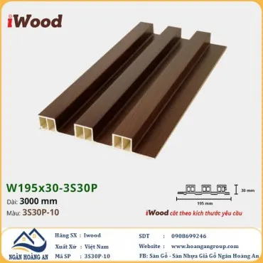 Lam 3 Sóng Cao Giả Gỗ Ốp Tường Ốp Trần Iwood 3S30P-10