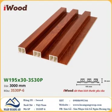 Lam 3 Sóng Cao Giả Gỗ Ốp Tường Ốp Trần Iwood 3S30P-6
