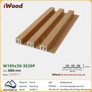 Lam 3 Sóng Cao Giả Gỗ Ốp Tường Ốp Trần Iwood 3S30P-7