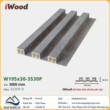 Lam 3 Sóng Cao Giả Gỗ Ốp Tường Ốp Trần Iwood 3S30P-8