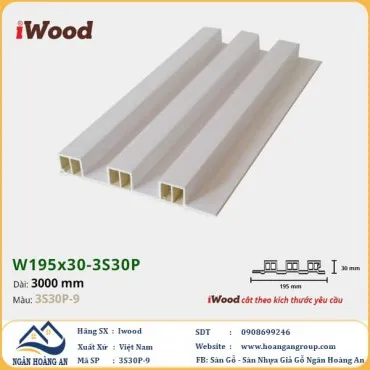 Lam 3 Sóng Cao Giả Gỗ Ốp Tường Ốp Trần Iwood 3S30P-9