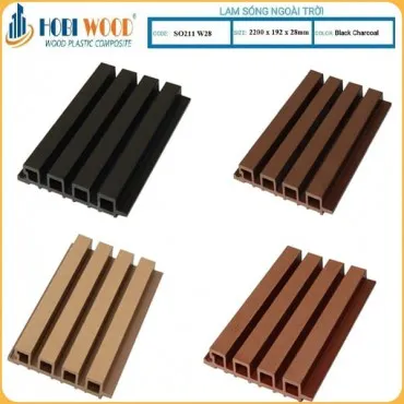 Lam Sóng Gỗ Nhựa Ngoài Trời Hobi Wood SO211 2.2m