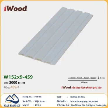 Lam 4 Sóng Nhựa Giả Gỗ Ốp Tường Ốp Trần Iwood 4S9-1