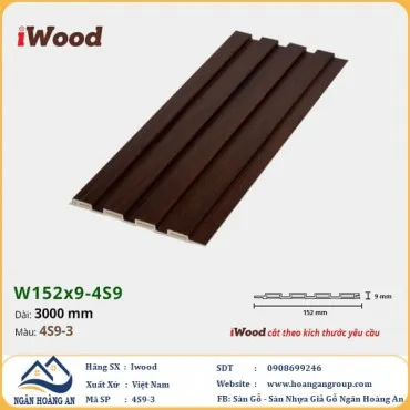 Lam 4 Sóng Nhựa Giả Gỗ Ốp Tường Ốp Trần Iwood 4S9-3