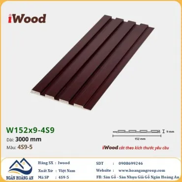 Lam 4 Sóng Nhựa Giả Gỗ Ốp Tường Ốp Trần Iwood 4S9-5