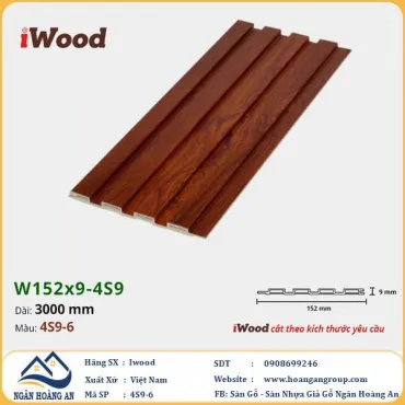Lam 4 Sóng Nhựa Giả Gỗ Ốp Tường Ốp Trần Iwood 4S9-6