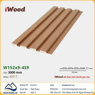 Lam 4 Sóng Nhựa Giả Gỗ Ốp Tường Ốp Trần Iwood 4S9-7