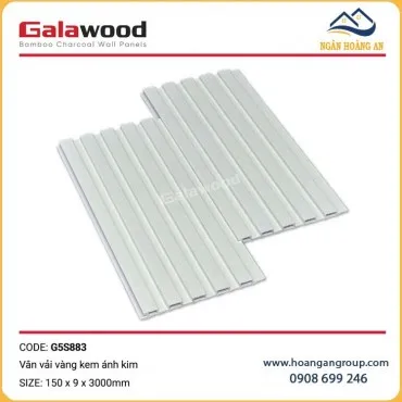 Lam Sóng Sợi Than Tre Vân Vải Vàng Kem Ánh Kim Galawood G5S883