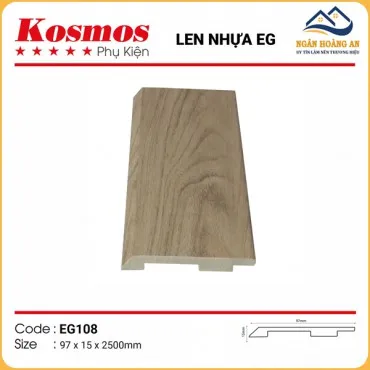 Len Chân Tường Nhựa Giả Gỗ EG108 Cao 97mm