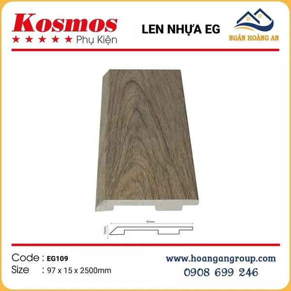 Len Chân Tường Nhựa Giả Gỗ Kosmos 97mm Tại Dĩ An Bình Dương