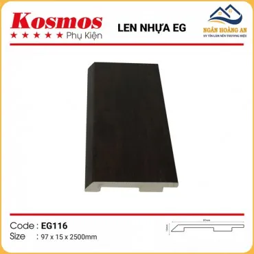 Len Chân Tường Nhựa Giả Gỗ EG116 Cao 97mm