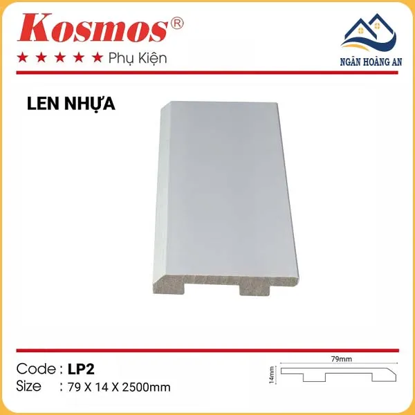 Len Chân Tường Nhựa Màu Trắng Kosmos 79mm