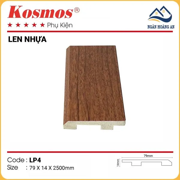 Len Chân Tường Nhựa Giả Gỗ 79mm LP4