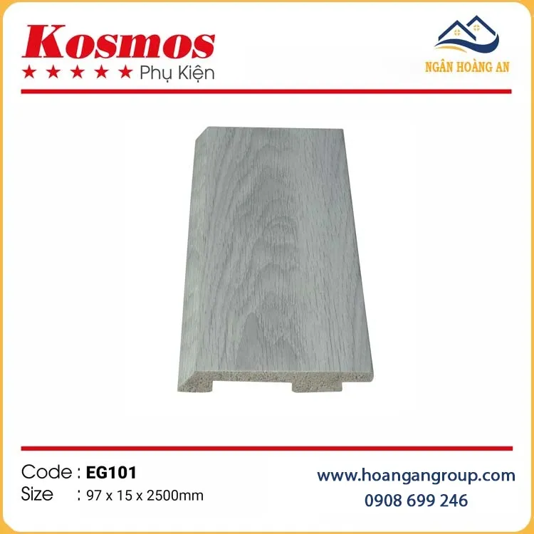 Len Chân Tường Nhựa Giả Gỗ Kosmos EG101 Cao 97mm