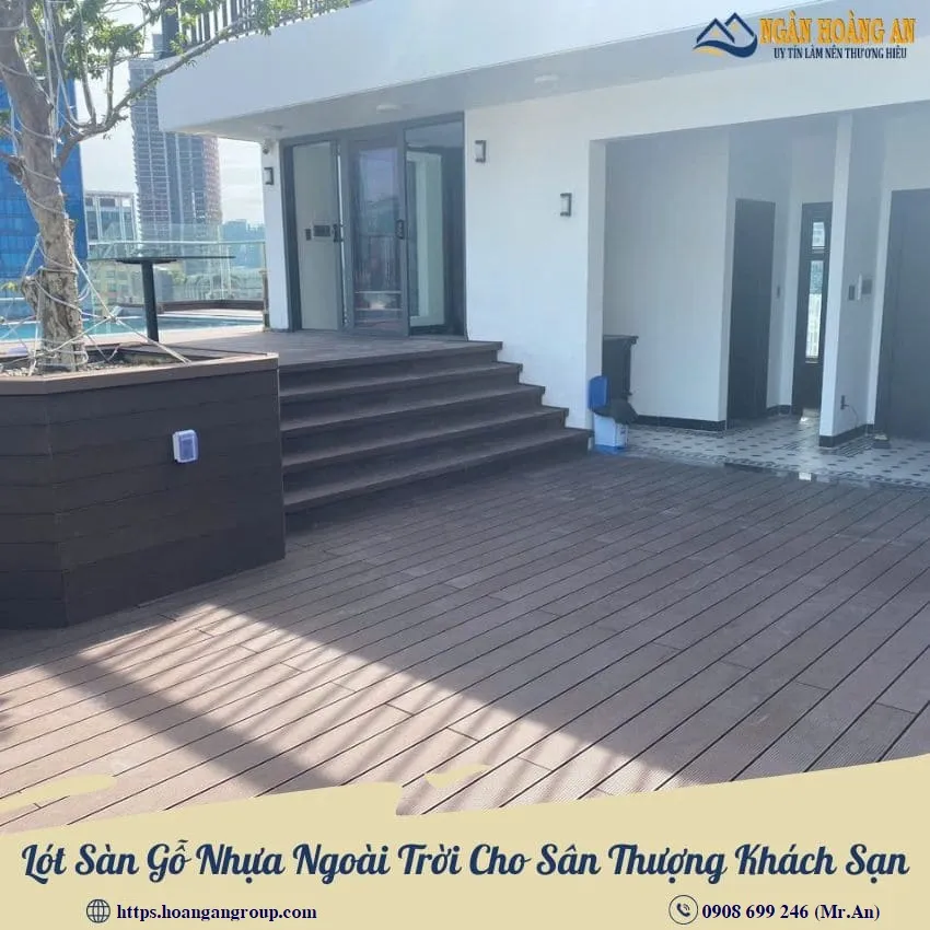 Lót Sàn Gỗ Nhựa Ngoài Trời Cho Sân Thượng Khách Sạn Lót Sàn Gỗ Nhựa Ngoài Trời Cho Sân Thượng Khách Sạn