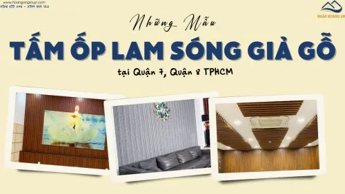 Mẫu Tấm Ốp Lam Sóng Nhựa Giả Gỗ Tại Quận 7, Quận 8 TPHCM
