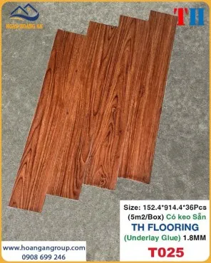 Miếng Lót Sàn Nhựa Giả Gỗ THFLoor TH025 Dày 1.8mm