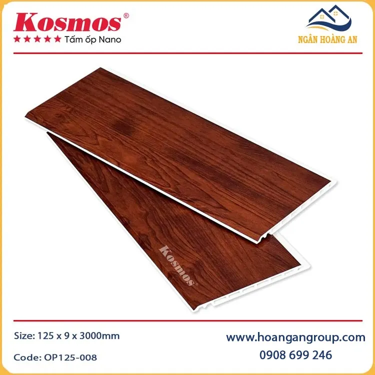 Nhựa Ốp Tường Nano Giả Gỗ Kosmos OP125-008