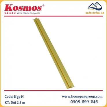 Phụ Kiện Nẹp Chữ H Nối Tấm PVC Giả Vân Đá Komsos Màu Vàng