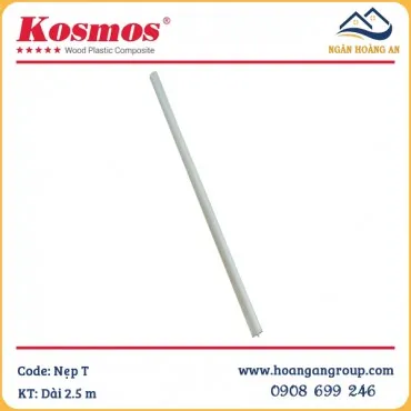 Phụ Kiện Nẹp T Nhôm Nối Tấm PVC Giả Vân Đá Komsos Màu Bạc