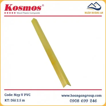 Phụ Kiện Nẹp Nhôm Góc V Tấm PVC Vân Đá Komsos Màu Vàng