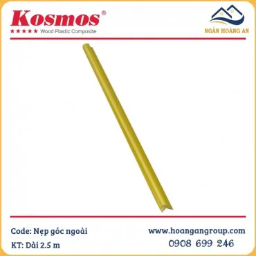 Phụ Kiện Nẹp Góc Ngoài Tấm PVC Giả Vân Đá Kosmos Màu Vàng 