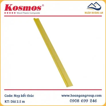 Phụ Kiện Nẹp Kết Thúc Tấm PVC Vân Đá Komsos Màu Vàng 