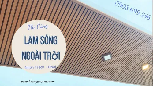 Ốp Lam Sóng Gỗ Nhựa Ngoài Trời Kosmos Tại Nhơn Trạch Đồng Nai