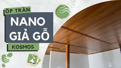 Ốp Trần Tấm Nhựa Nano Giả Gỗ Kosmos Nano9-004 Tại Nhơn Trạch Đồng Nai