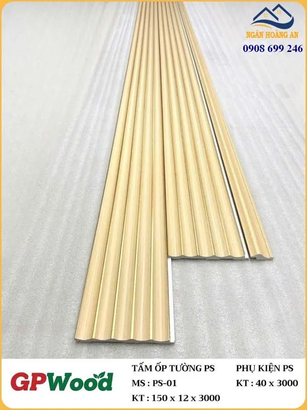  Ốp Trần Lam Sóng Bán Nguyệt GPWood PS-01 Màu Vàng