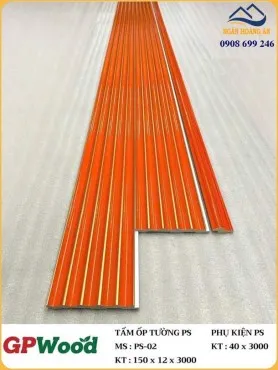  Ốp Trần Lam Sóng Bán Nguyệt GPWood PS-02 Màu Cam