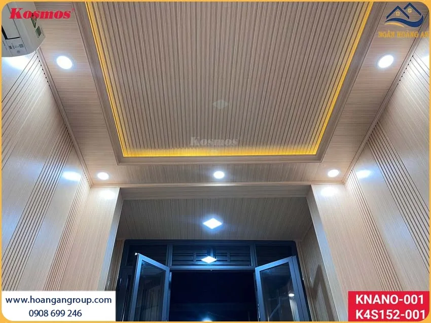 Thi Công Ốp Trần Lam Sóng Nhựa Giả Gỗ Chống Cháy Lan, An Toàn