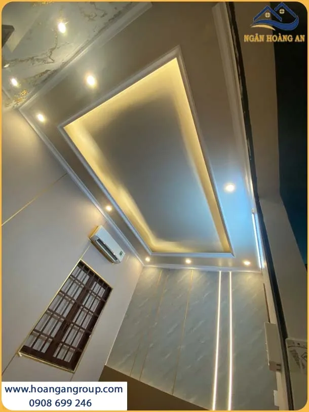 Căn Hộ Thi Công Ốp Trần Bằng Tấm Nano Màu Trắng Hiện Đại Căn Hộ Thi Công Ốp Trần Bằng Tấm Nano Màu Trắng Hiện Đại