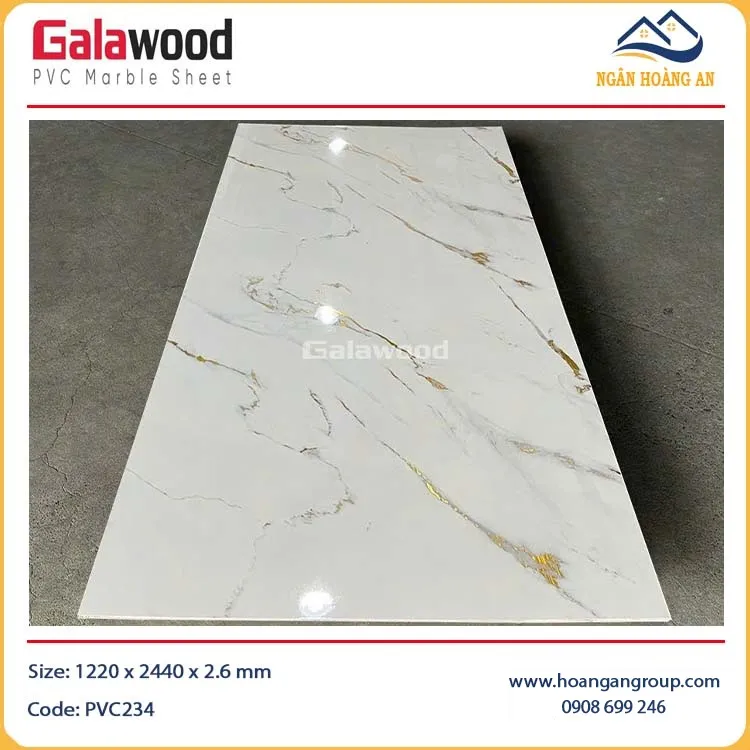 Tấm Nhựa Ốp Tường PVC Giả Vân Đá Galawood PVC234