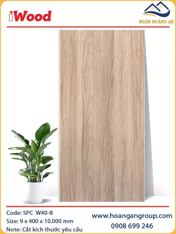 Ốp Tường Ốp Trần Nano Giả Vân Gỗ iWood W40-B