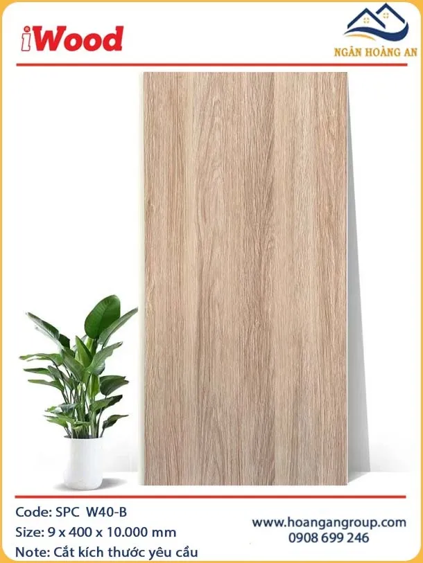 Ốp Tường Ốp Trần Nano Giả Vân Gỗ iWood W40-B Ốp Tường Ốp Trần Nano Giả Vân Gỗ iWood W40-B