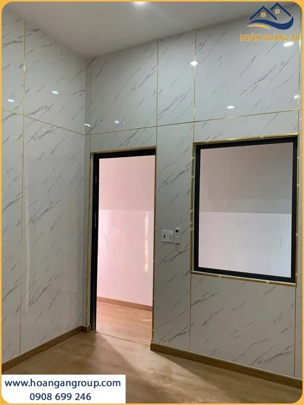 Căn Hộ Thi Công Ốp Tường Bằng PVC Giả Đá Giá Thành Hợp Lý