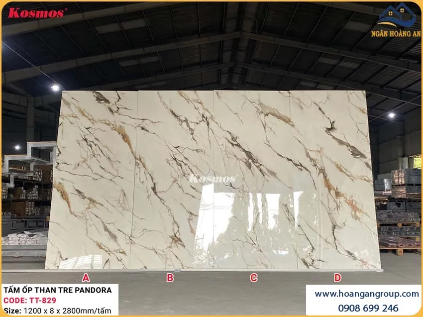 Ốp Tường Tấm Ốp Than Tre Vân Đá Pandora Kosmos TT-829
