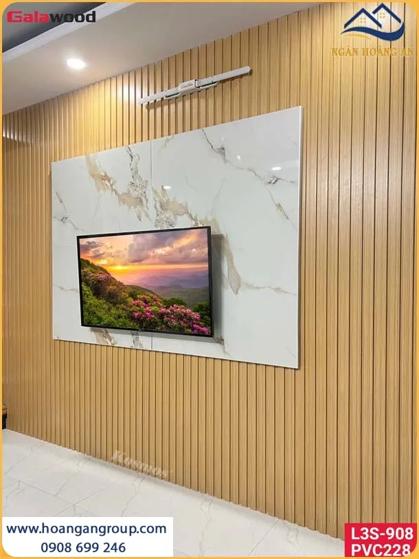 Thi Công Ốp Tường PVC Giả Đá Kết Hợp Lam Sóng Là Giải Pháp Lý Tưởng 