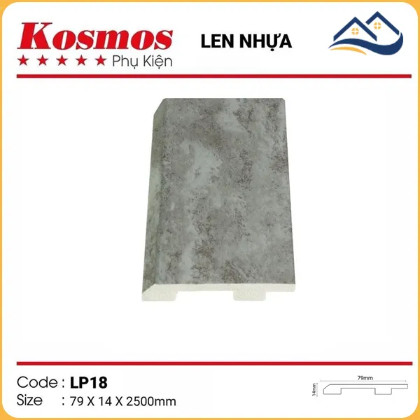 Len Chân Tường Nhựa 79mm