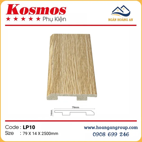 Phào Len Chân Tường Nhựa Giả Gỗ Kosmos LP10 Tại Quận 10 TPHCM