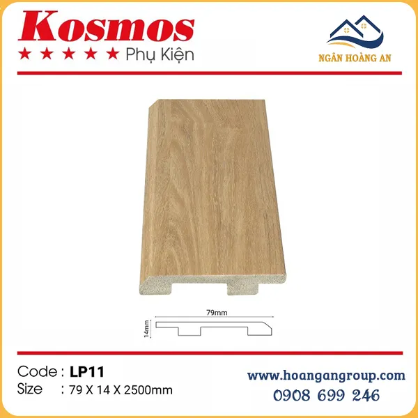 Phào Len Chân Tường Nhựa Giả Gỗ Kosmos LP10 Tại Quận 11 TPHCM