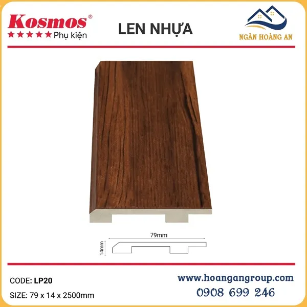Len Chân Tường Nhựa Giả Gỗ Kosmos 79mm Tại Bình Thạnh TPHCM Len Chân Tường Nhựa Giả Gỗ Kosmos 79mm Tại Bình Thạnh TPHCM