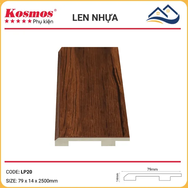 Len Chân Tường Nhựa Giả Gỗ 79mm