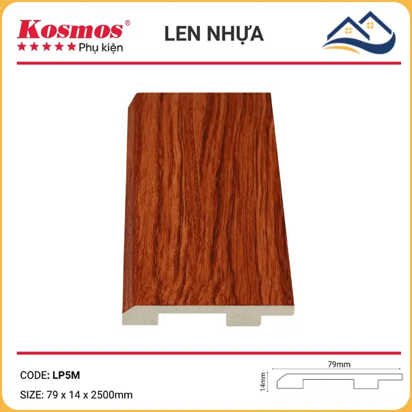 Len Chân Tường Nhựa Giả Gỗ 79mm