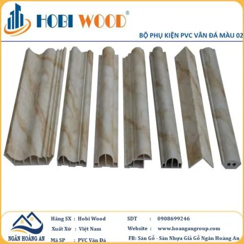 Phào PVC Vân Đá Hobi Wood Màu 02