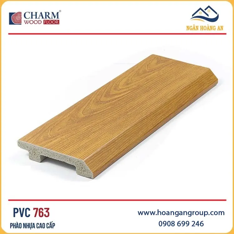 Len Chân Tường Nhựa Charmwood PVC763 Cao 75mm