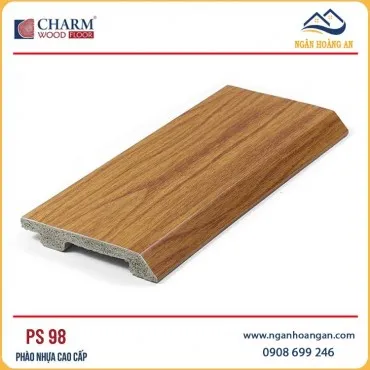 Phào Len Chân Tường Nhựa Giả Gỗ Charmwood PS98 Cao 90mm