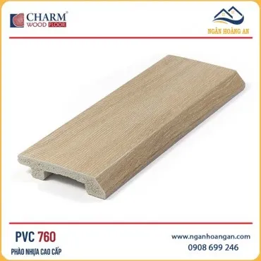 Phào Len Chân Tường Nhựa Giả Gỗ Charmwood PVC760 Cao 75mm