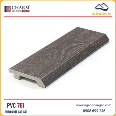 Phào Len Chân Tường Nhựa Giả Gỗ Charmwood PVC761 Cao 75mm